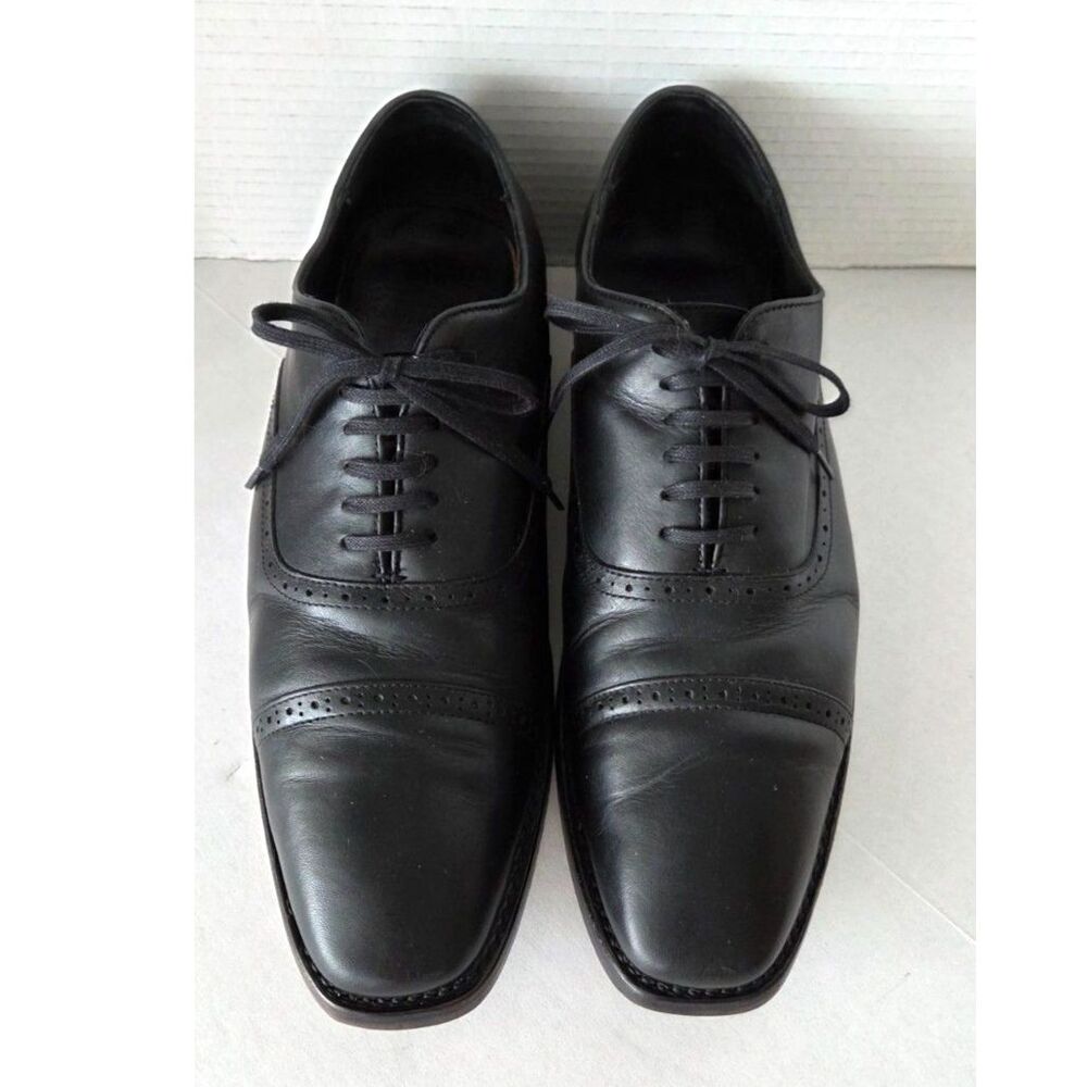 Thursday Boot Co Executive Black Leather Cap Toe Oxford Dress Shoes Mens Sz 10.5